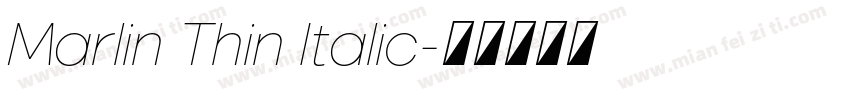 Marlin Thin Italic字体转换